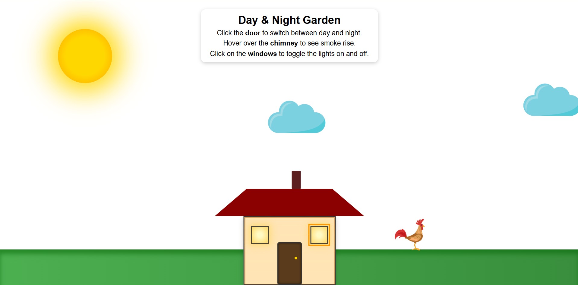 Day & Night Garden (CSS Animation) screenshot